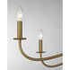 Jasmine 6 Light 42 inch Warm Brass Chandelier Ceiling Light, Lighting One