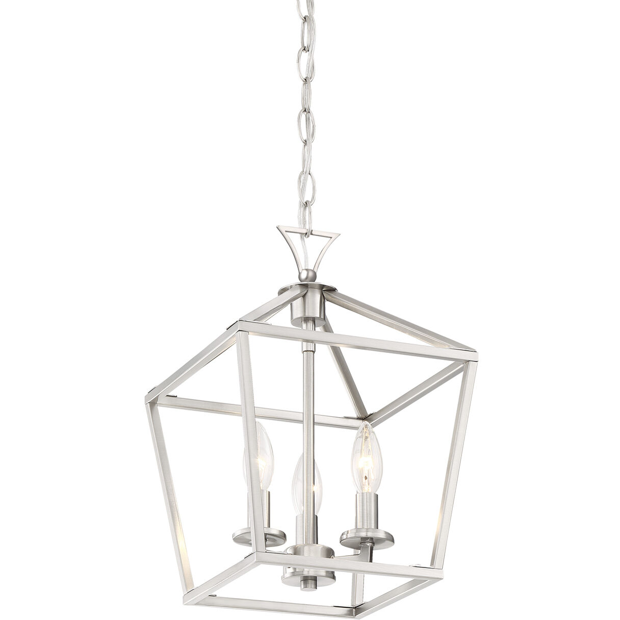 Townsend 3 Light 10 inch Satin Nickel Pendant Ceiling Light, Essentials