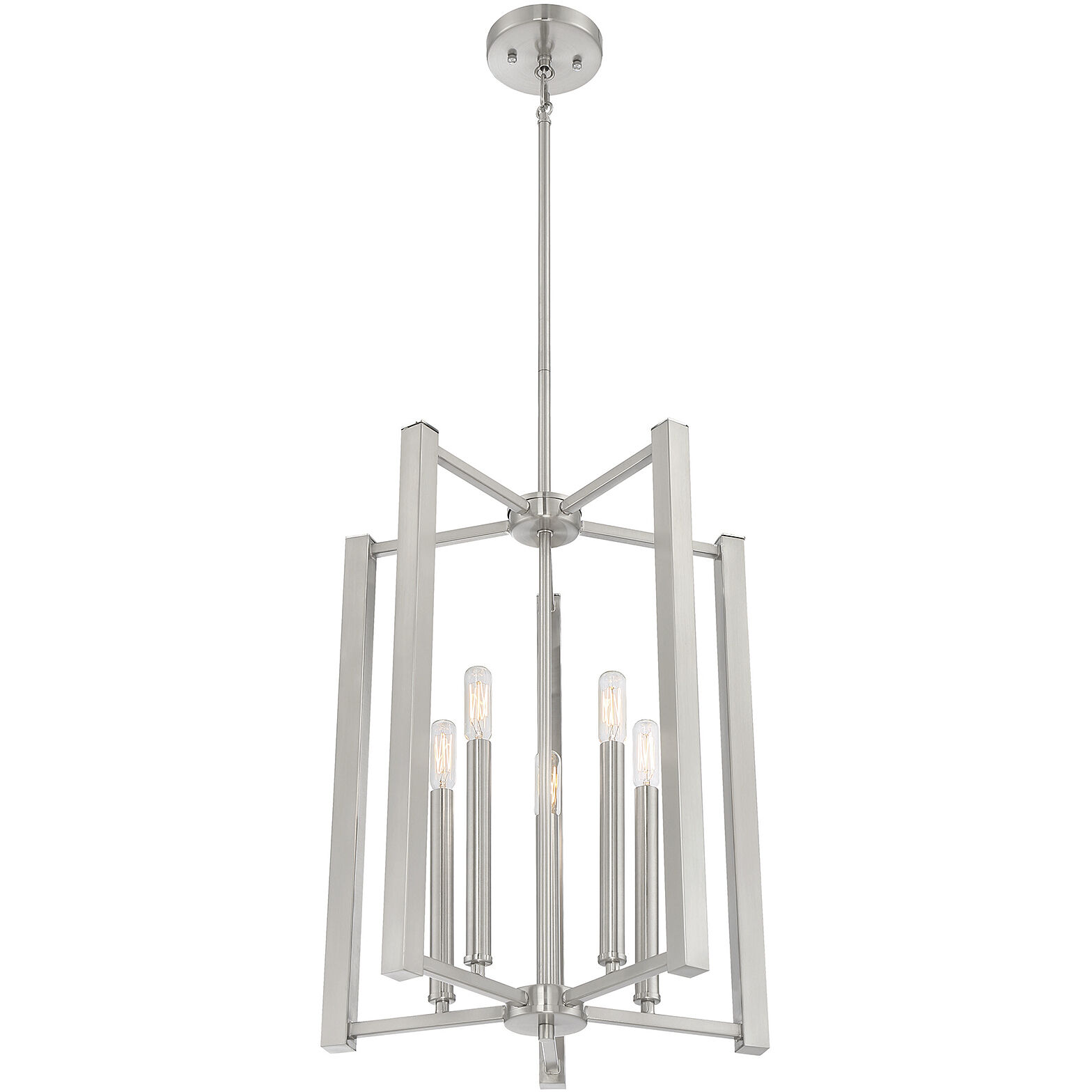 Benson 5 Light 15.5 inch Satin Nickel Pendant Ceiling Light, Essentials