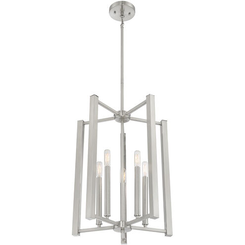 Benson 5 Light 15.5 inch Satin Nickel Pendant Ceiling Light, Essentials