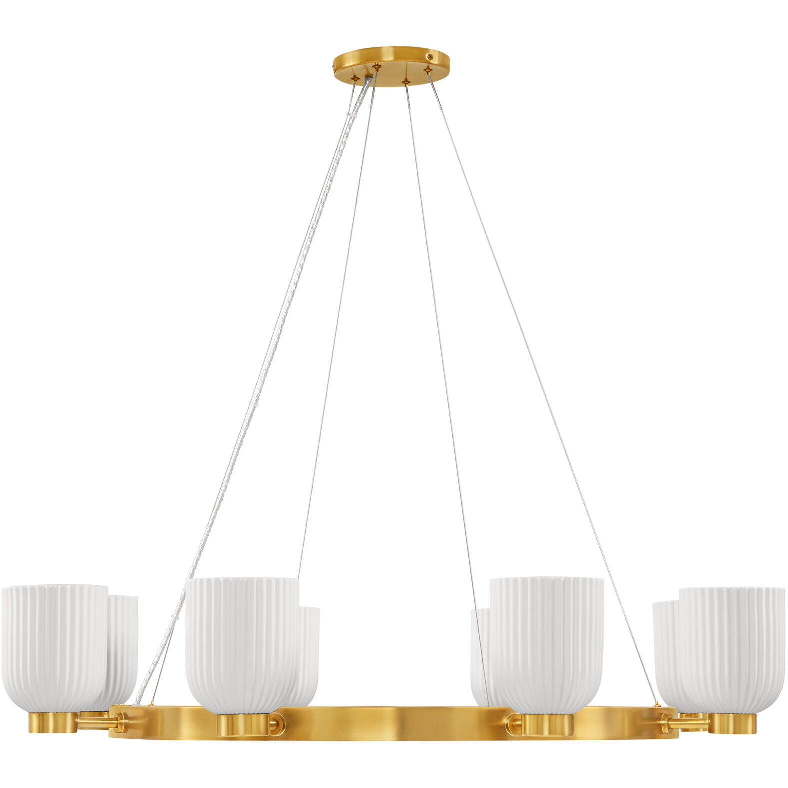 Isla Blanca 8 Light 40 inch Warm Brass Chandelier Ceiling Light