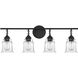 Fuller 4 Light 31.38 inch Matte Black Bathroom Vanity Light Wall Light, Lighting One