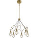 Burnham LED 26 inch Warm Brass Chandelier Ceiling Light