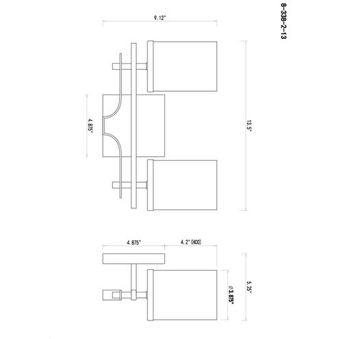 Colton 2 Light 13.5 inch English Bronze Bathroom Vanity Light Wall Light, Essentials