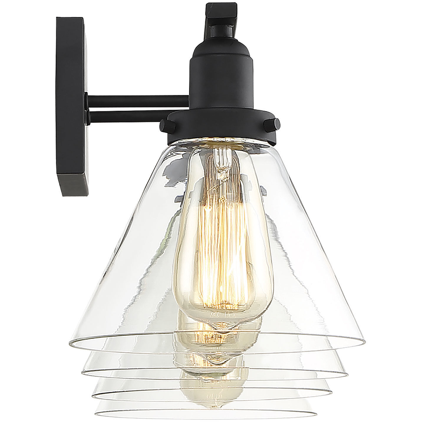 Drake 4 Light 38 inch Black Bathroom Vanity Light Wall Light, Essentials