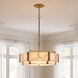 Orleans 6 Light 24.28 inch Distressed Gold Pendant Ceiling Light