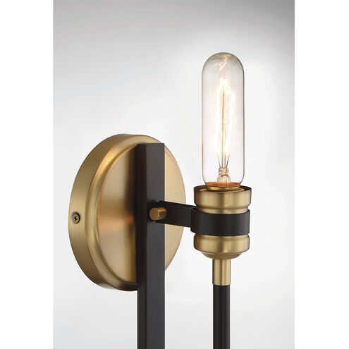 Kenyon 1 Light 5 inch Bronze with Brass Accents Wall Sconce Wall Light, Essentials