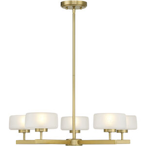 Falster LED 26 inch Warm Brass Chandelier Ceiling Light