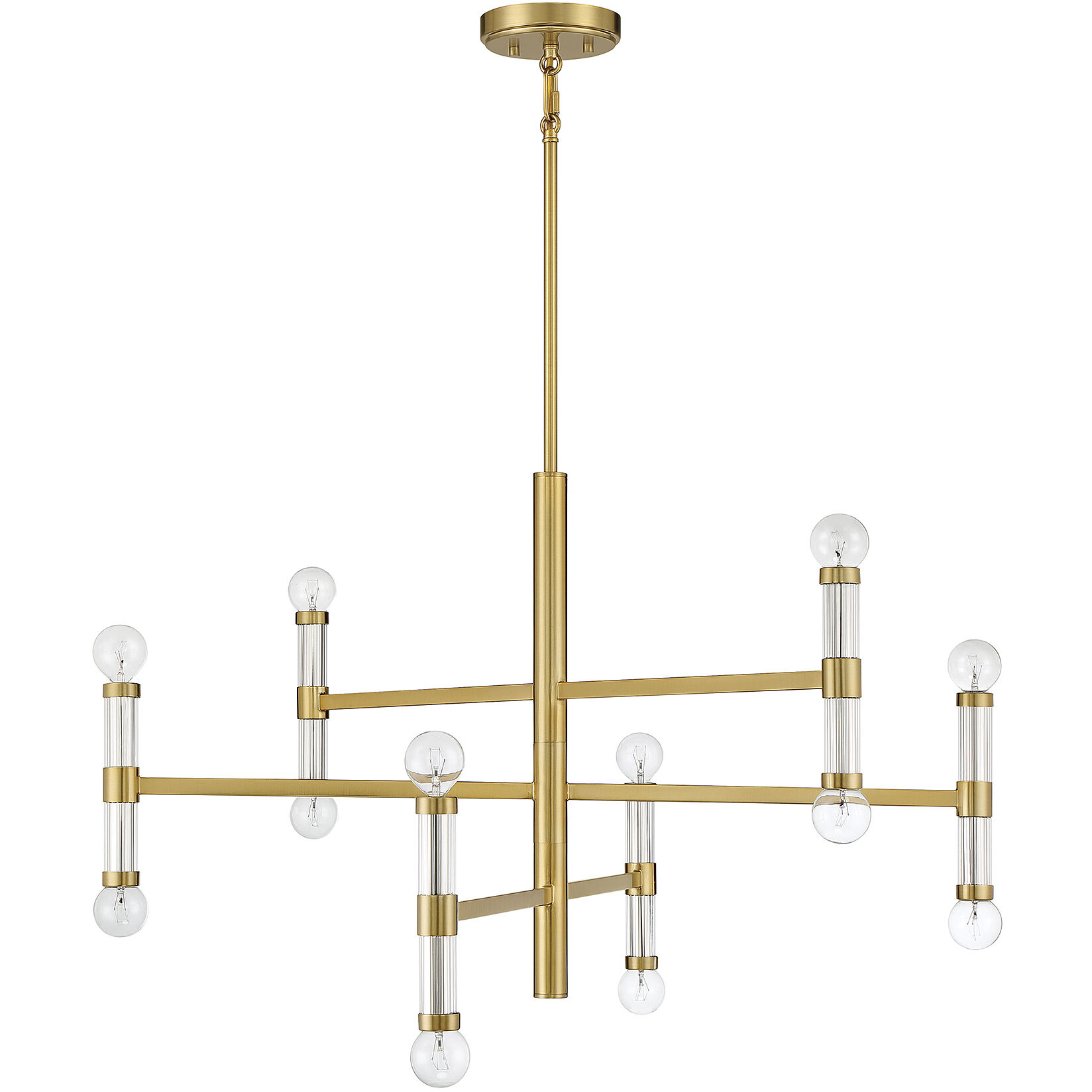 Kingsburg 12 Light 32 inch Warm Brass Chandelier Ceiling Light