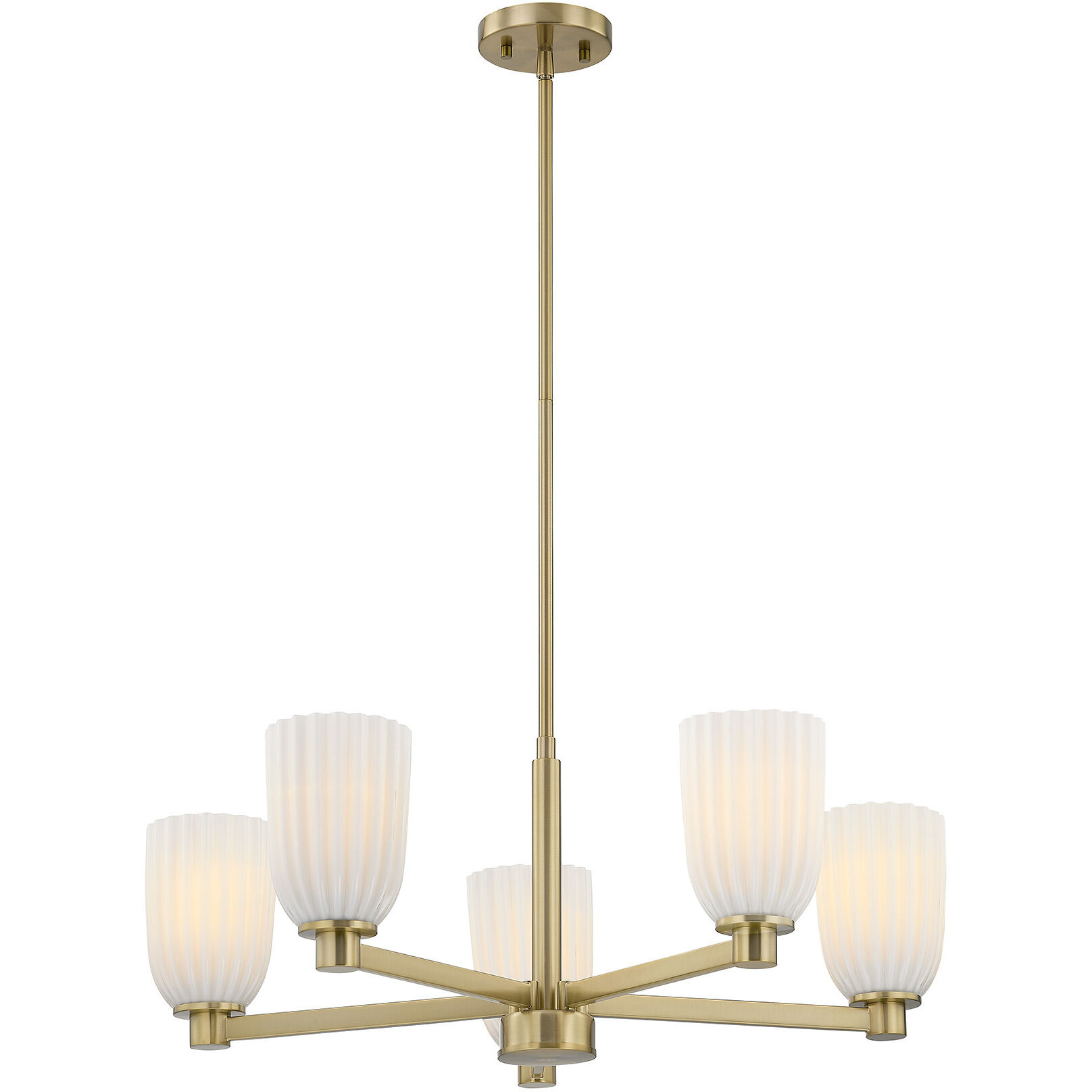 Baldwin 5 Light 28 inch Noble Brass Chandelier Ceiling Light, Essentials