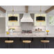 Delphi 6 Light 19 inch Black with Warm Brass Accents Pendant Ceiling Light
