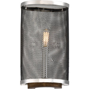 Valcor 1 Light 8 inch Polished Nickel W/ Wood Accents Sconce Wall Light