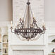 Mallory 12 Light 38 inch Fossil Stone Chandelier Ceiling Light, 10ft of chain 12ft  wire
