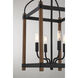 Eagen 4 Light 13 inch Darkwood with Black Accents Pendant Ceiling Light in Darkwood/Black