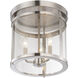 Penrose 3 Light 12.5 inch Satin Nickel Semi-Flush Ceiling Light, Essentials
