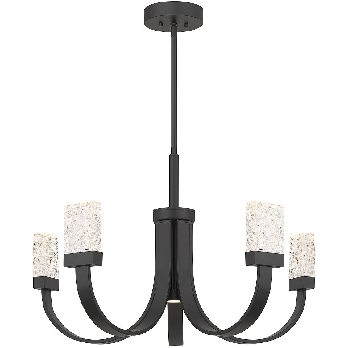 Kahn LED 30 inch Matte Black Chandelier Ceiling Light