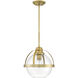 Pendleton 1 Light 14 inch Warm Brass Pendant Ceiling Light, Essentials