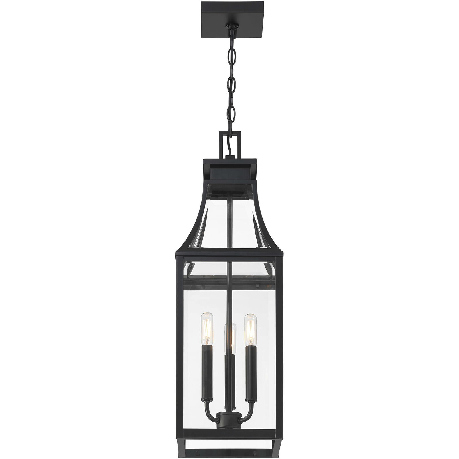 Emery 3 Light 8.25 inch Matte Black Outdoor Hanging Lantern