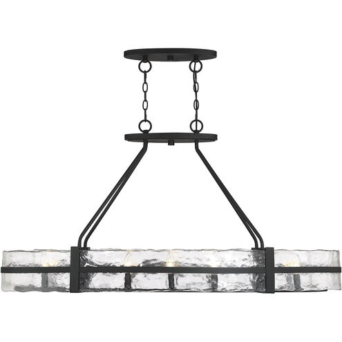 Hudson 10 Light 16 inch Matte Black Oval Chandelier Ceiling Light, Oval
