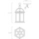 Kensington 3 Light 8.25 inch Rustic Bronze Outdoor Hanging Lantern