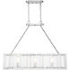 Genry 3 Light 41 inch Polished Nickel Linear Chandelier Ceiling Light
