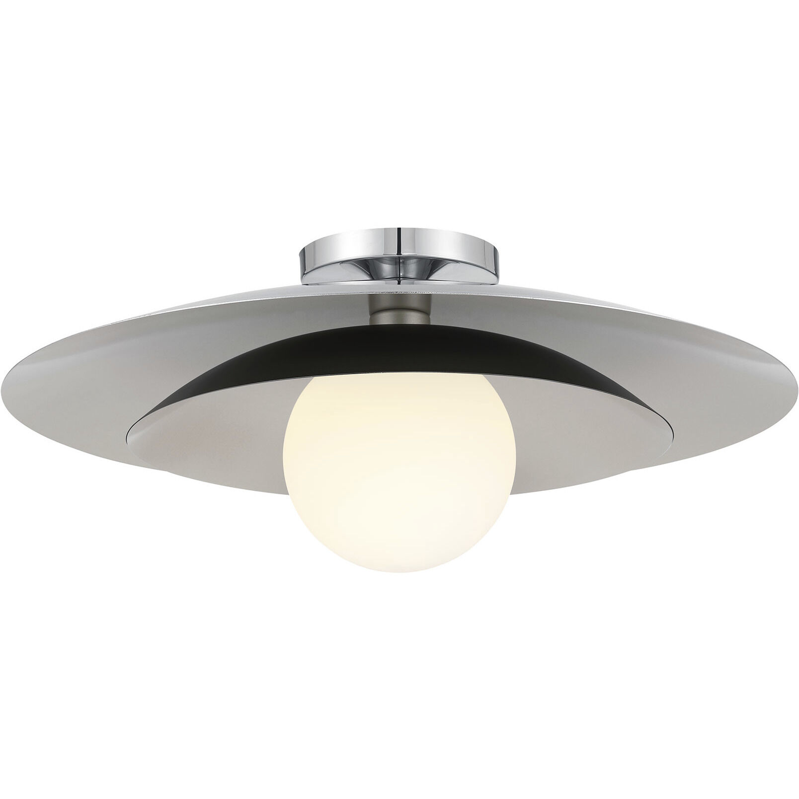 Sherrer 1 Light 20 inch Chrome Semi-Flush Ceiling Light