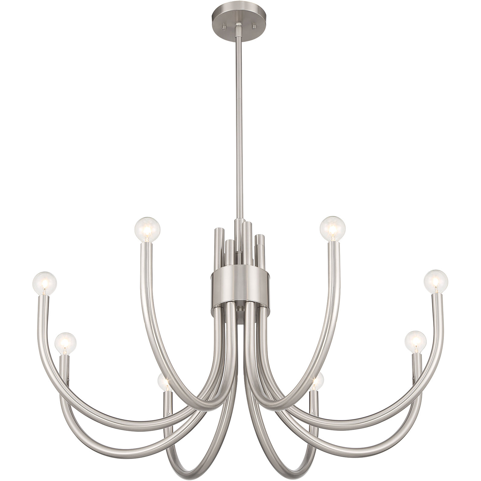 Sorrento 8 Light 34 inch Satin Nickel Chandelier Ceiling Light, Essentials