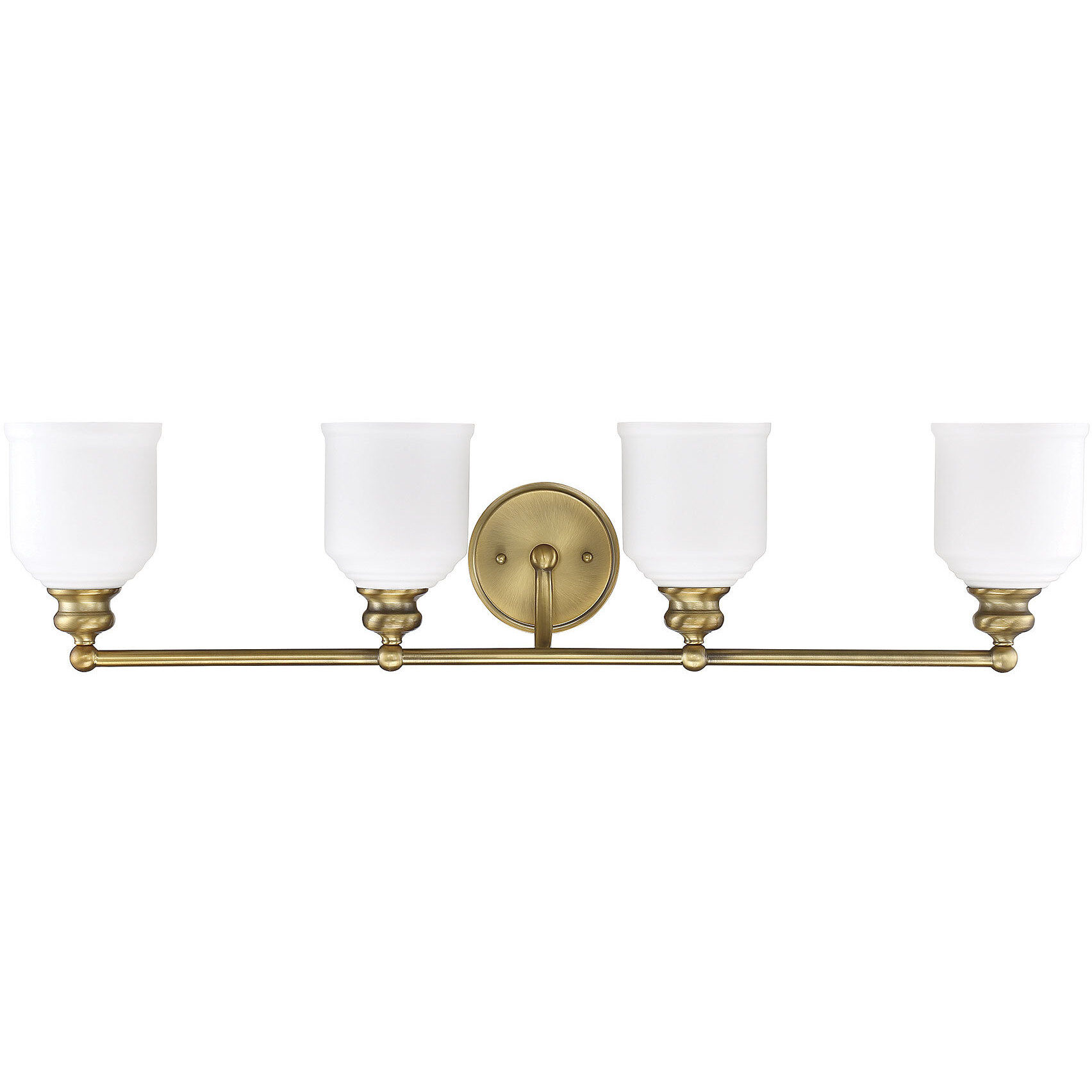Melrose 4 Light 33.5 inch Warm Brass Bathroom Vanity Light Wall Light, Essentials