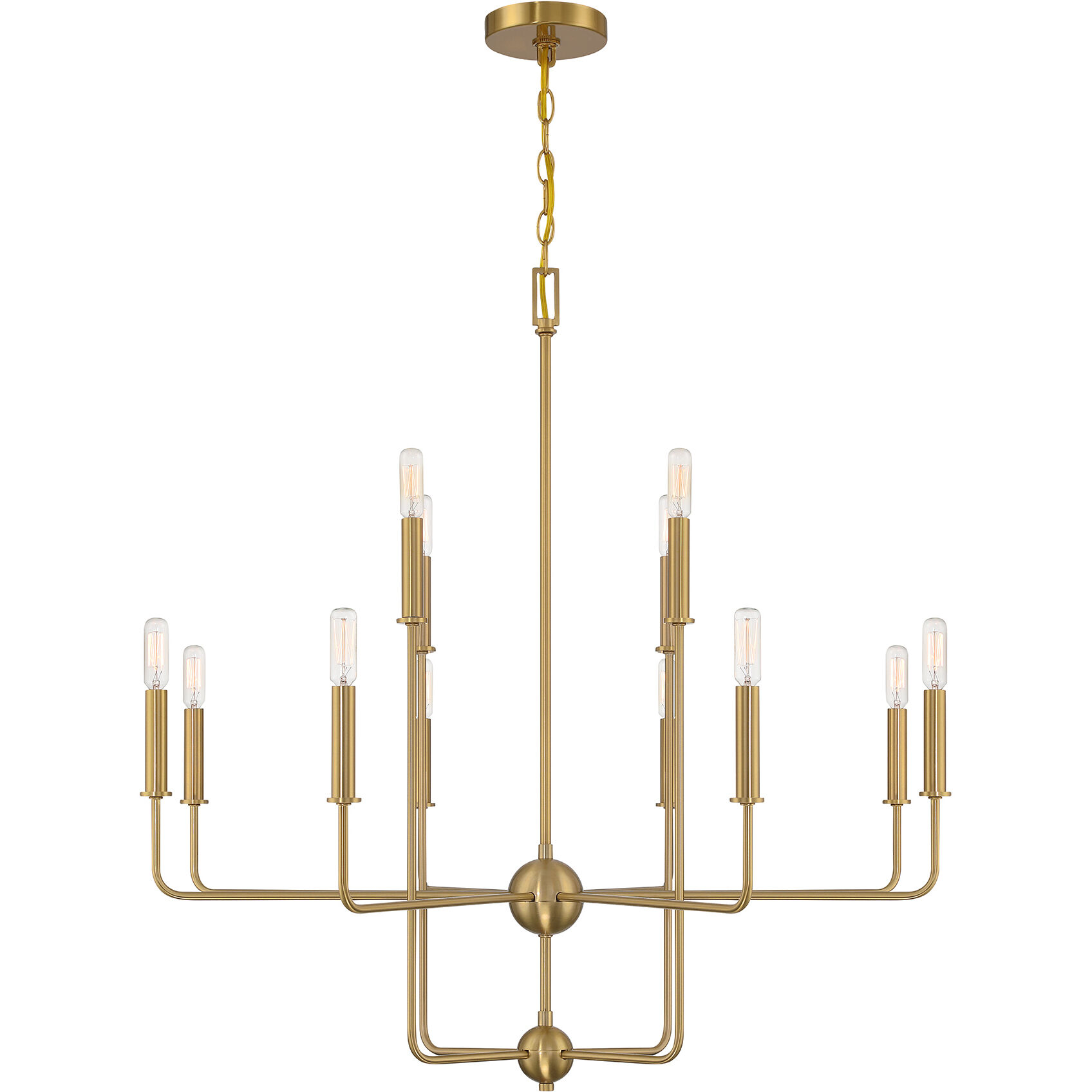 Avondale 12 Light 34 inch Warm Brass Chandelier Ceiling Light, Essentials