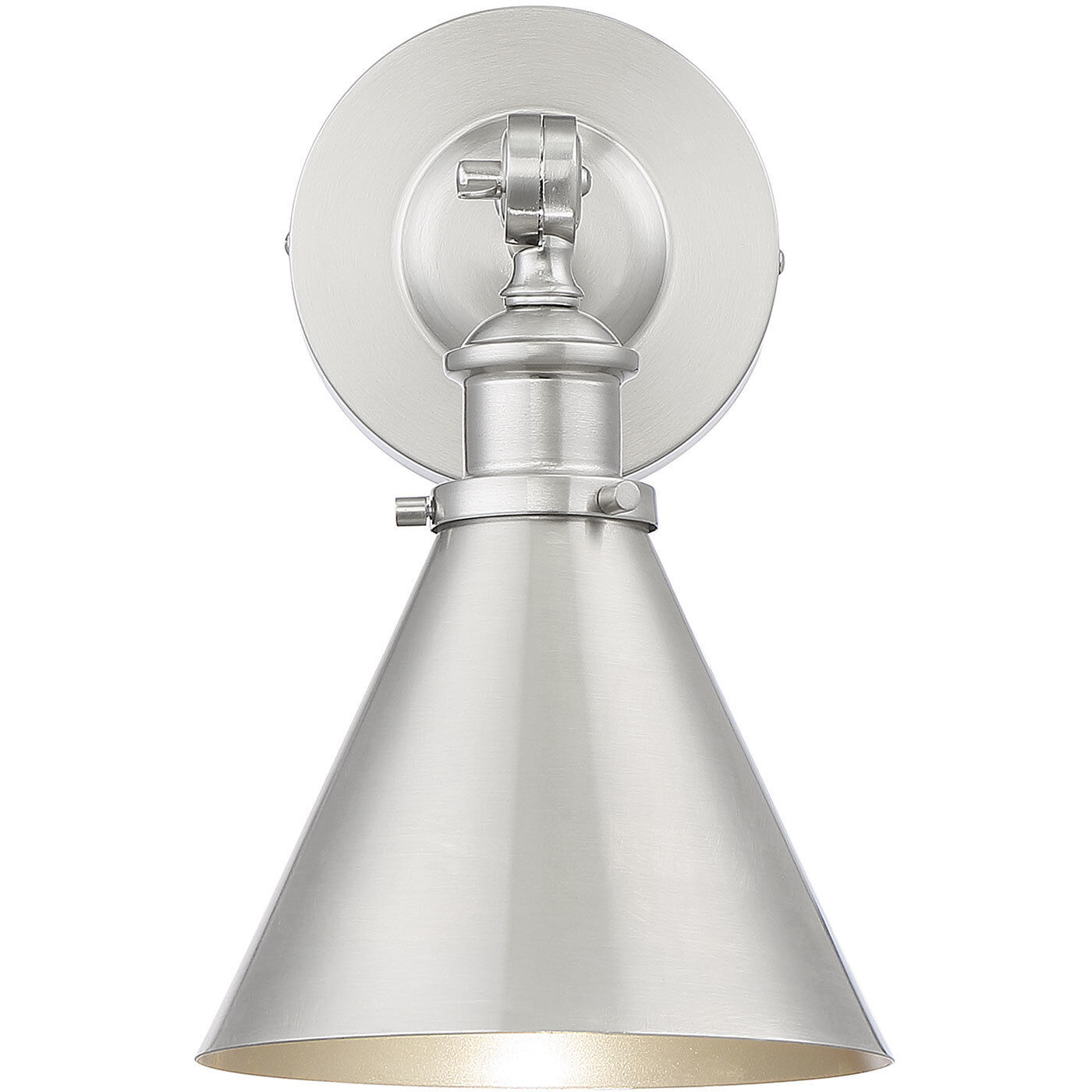 Glenn 9 inch 60.00 watt Satin Nickel Adjustable Wall Sconce Wall Light, Essentials