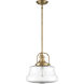 Garvey 1 Light 14 inch Warm Brass Pendant Ceiling Light, Essentials