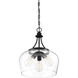 Octave 3 Light 15 inch Black Pendant Ceiling Light, Essentials
