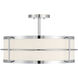 Chauncey 4 Light 22 inch Chrome Semi-Flush Ceiling Light