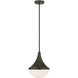 Ogdon 1 Light 12 inch Mediterranean Bronze Pendant Ceiling Light