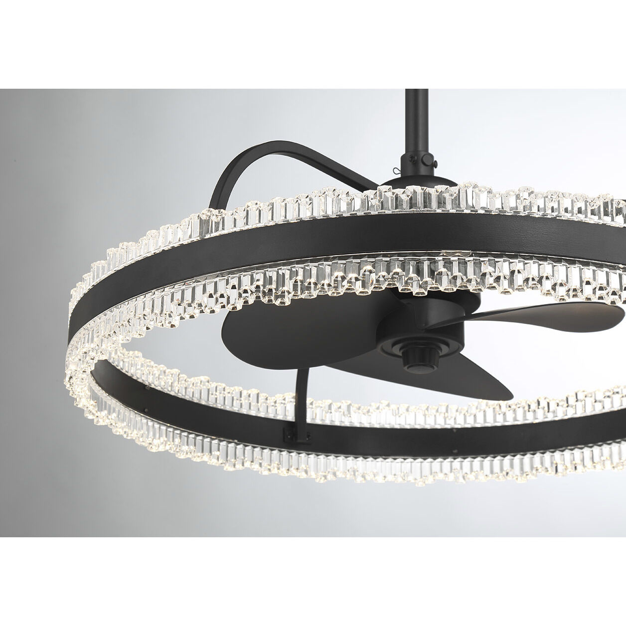 Corona 14 inch Matte Black with Black Blades Fan D'Lier