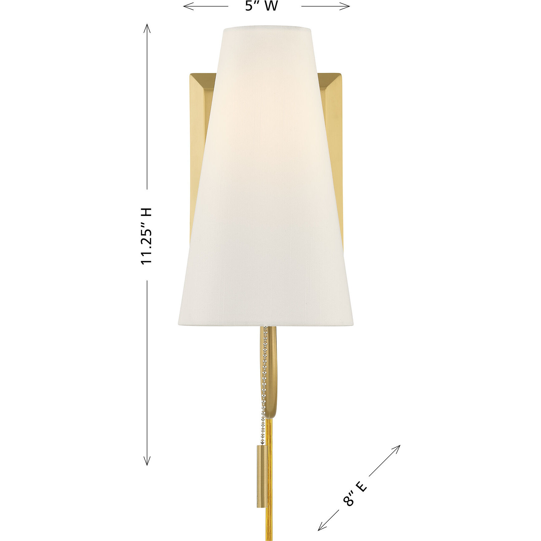 Wilkes 1 Light 5 inch Warm Brass Wall Sconce Wall Light