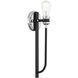 Kenyon 1 Light 5 inch Kenyon Black and Chrome Wall Sconce Wall Light, Essentials