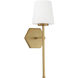 Conover 1 Light 5.5 inch Warm Brass Wall Sconce Wall Light, Lighting One