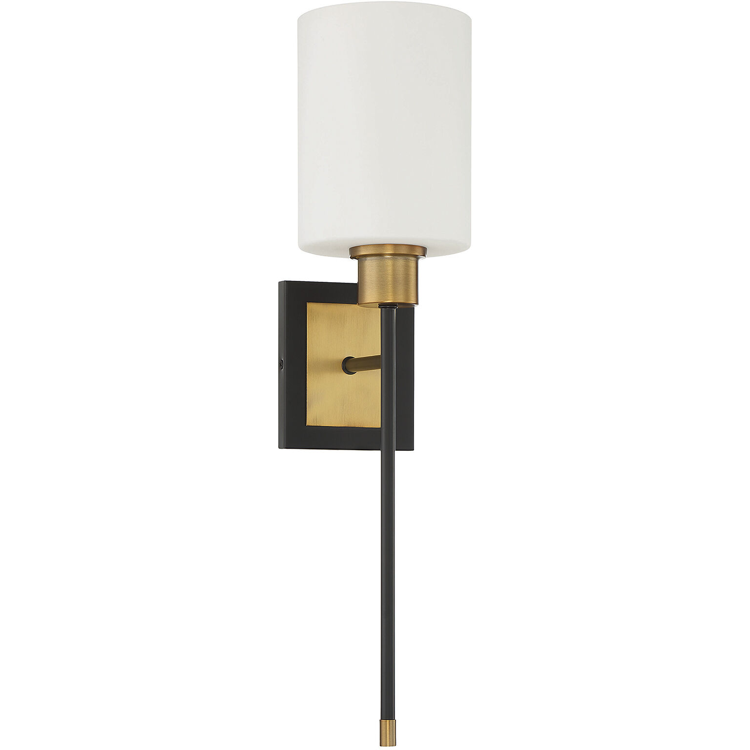 Savoy House 9 1645 1 143 Alvara 1 Light 5.5 inch Black with Warm Brass Accents Wall Sconce Wall Light in Matte Black with Warm Brass Essentials