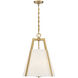 Mansfield 3 Light 18 inch Warm Brass Pendant Ceiling Light, Essentials