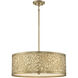 New Haven 4 Light 22 inch New Burnished Brass Pendant Ceiling Light