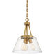 Calhoun 3 Light 15 inch Warm Brass Pendant Ceiling Light, Essentials