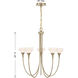Florena 5 Light 26 inch Noble Brass Chandelier Ceiling Light