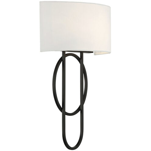 Tempe 2 Light 12 inch Matte Black Sconce Wall Light