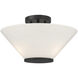 Blair 3 Light 15 inch Matte Black Convertible Semi-Flush or Pendant Ceiling Light