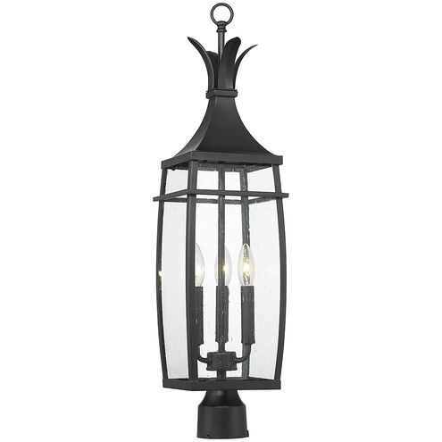 Montpelier 3 Light 29 inch Matte Black Outdoor Post Lantern