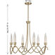 Sofia LED 30 inch Noble Brass Chandelier Ceiling Light