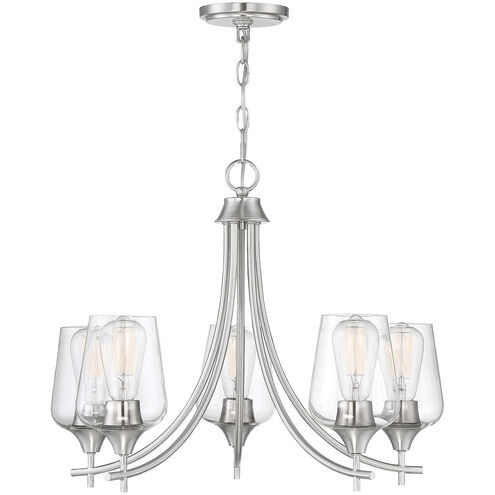 Octave 5 Light 23 inch Satin Nickel Chandelier Ceiling Light, Essentials