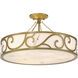 Halstead 6 Light 20.25 inch Antique Patina Semi-Flush Ceiling Light