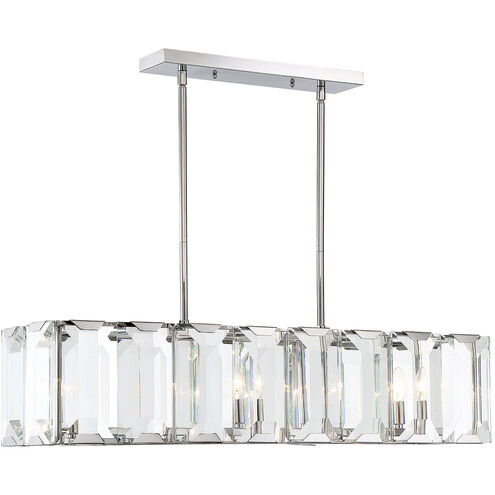 Bangle 5 Light 40 inch Polished Chrome Island Chandelier Ceiling Light
